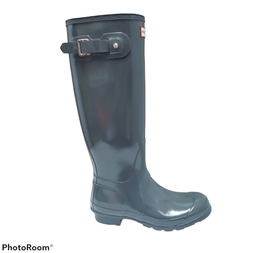Hunter‎ original tall gloss boots Sz 6